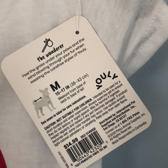 NWT Youly “Pawsitive” Vibes dog t-shirt!🌈🐶 - Picture 6 of 7